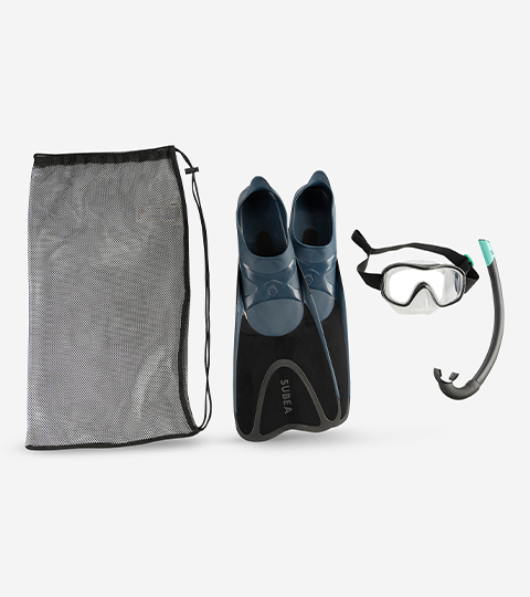 Zestaw do snorkelingu z płetwami