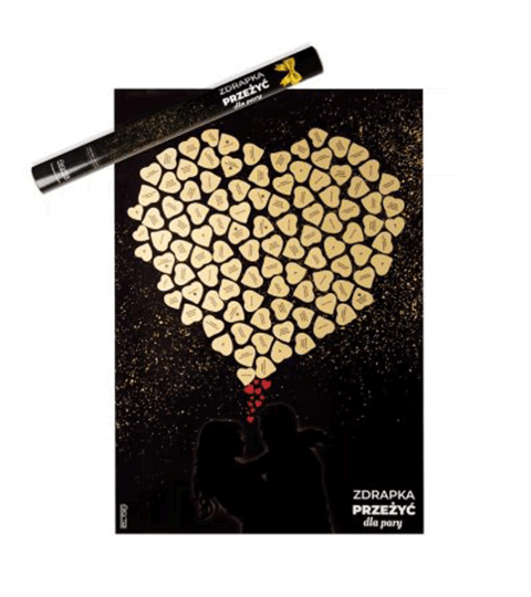 Plakat zdrapka 100 przeżyć